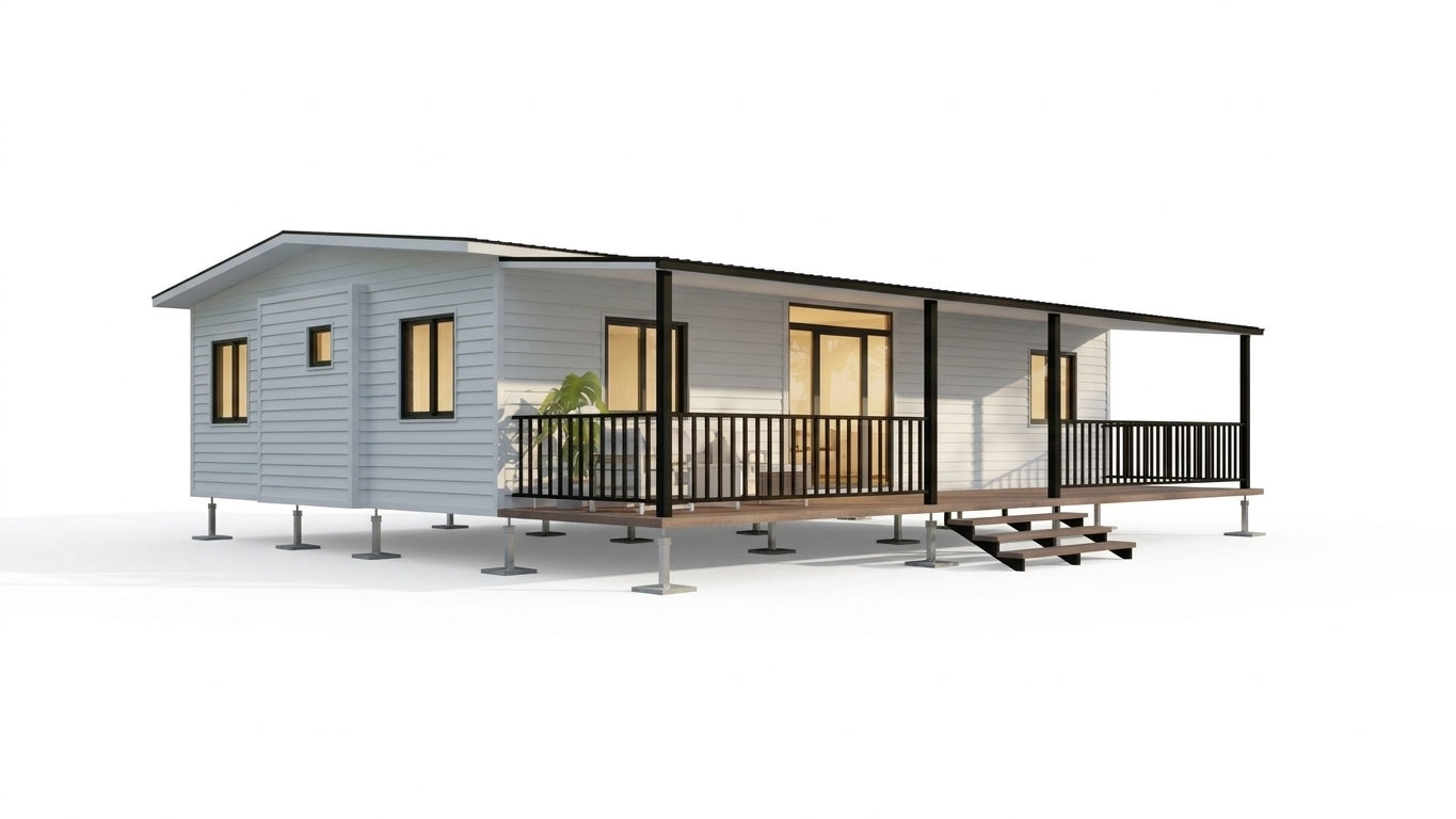 40ft white exterior